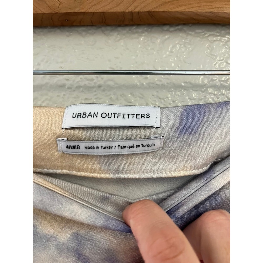 Urban Outfitters Blue Tie Dye Viscose Midi Skirt OB983109 Size 4 Womens Boho - Picture 3 of 8